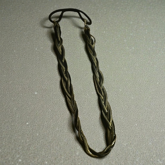 2 Elegant Twisted Gold and Silver Necklaces - Picture 3 of 4